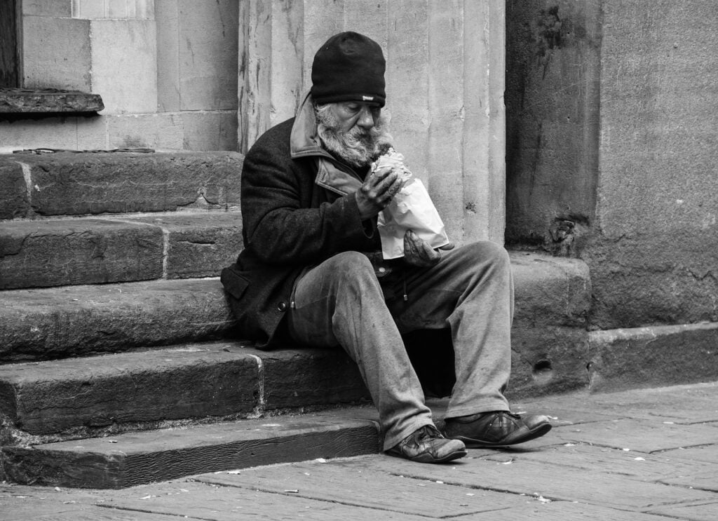 homeless, man, poverty